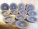 Full Complete Set Of Wedgwood Blue Jasper Ware Sign's Of The Zodiac All 12