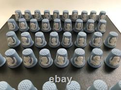Full Set Of 41 Wedgwood Kings And Queens Jasperware Thimbles