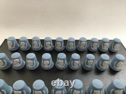 Full Set Of 41 Wedgwood Kings And Queens Jasperware Thimbles
