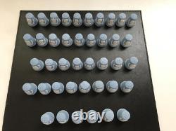 Full Set Of 41 Wedgwood Kings And Queens Jasperware Thimbles