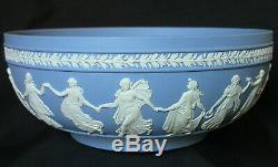 Gorgeous Wedgwood Blue Jasperware The Dancing Hours Bowl Mint Condition