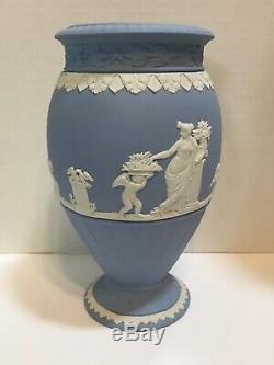 HUGE Wedgwood Blue 7 3/4 Vase Tall And 5 At Center Widest