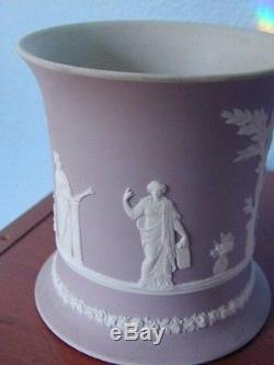 Incredible Pair Lilac Dipped Jasperware Cache Pots Wedgwood style