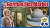 Indoor Flea Market In Germany Amazing Deals On Crystal Dishes Antiques Clocks And Mid Century