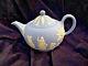 Jasperware Wedgewood Blue Teapot Withlid Made In England New Never Used Kh