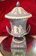 Large Jasper Ware Wedgwood Compana Urn With Lid And Plinth, Classical Figures