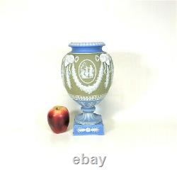 Large Tri Color 19th Century Wedgwood Jasperware Vase