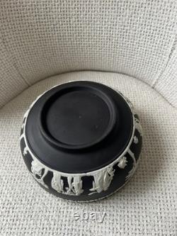 Large Vintage Classic Wedgwood Jasperware Black & white Bowl 1964