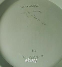 Large Vintage Wedgwood Jasperware 10 Dancing Hours Centerpiece Bowl Sage Green