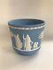 Large Wedgwood Blue Jasperware Planter In Excellent Condition