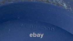 Large Wedgwood Portland Blue Jasperware Spill Vase Classical Greco Roman Figures