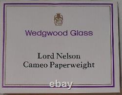 Limited Edition Wedgwood Jasperware Lord Nelson Crystal Paperweight