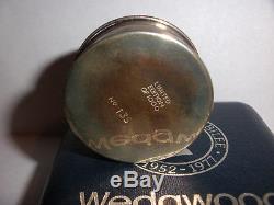 Limited Rare Wedgwood Jasper Ware Sterling Silver Queen Elizabeth II Pill Box