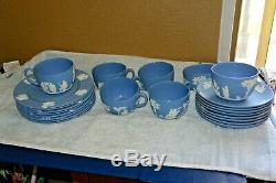 Lot of 23 pieces of Vintage Wedgwood Jasperware 8 Plates 8 Saucers 7 Cups