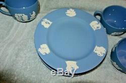Lot of 23 pieces of Vintage Wedgwood Jasperware 8 Plates 8 Saucers 7 Cups