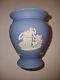 Lovely Vintage Wedgwood Jasperware Flower Blue With Posy Vase Collectible Vgc 72