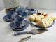 Magnificent Wedgwood Blue Jasper Ware Afternoon Tea Set For 2 Beautiful