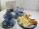Magnificent Wedgwood Blue Jasper Ware Afternoon Tea For Two, Stunning