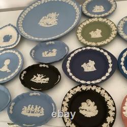 Multicoloured jasperware plates 17 in total