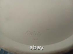 PRESTIGE EX LARGE WEDGWOOD BLUE JASPERWARE JASPER DANCING HOURS SLIPWARE 10 ins