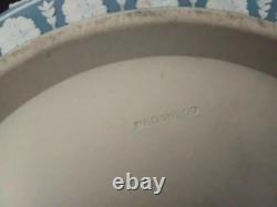 PRESTIGE EX LARGE WEDGWOOD BLUE JASPERWARE JASPER DANCING HOURS SLIPWARE 10 ins