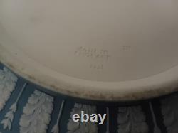 PRESTIGE EX LARGE WEDGWOOD BLUE JASPERWARE JASPER DANCING HOURS SLIPWARE 10 ins