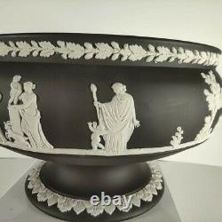 RARE Black and White Basalt Wedgwood Jasperware Urn or Centerpiece Bowl