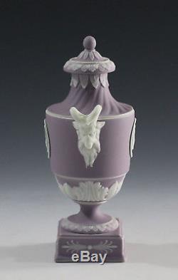 RARE EARLY 19th CENTURY WEDGWOOD (ONLY) JASPERWARE THREE-COLOR MINIATURE URN