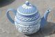 Rare Ornate Blue Jasperware Wedgwood Arabesque Teapot 250th Anniversary- Mint