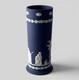 Rare Tall (21cm) Wedgwood Jasperware Portland Blue Spill Vase'75