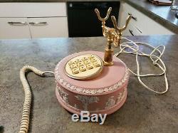 RARE Wedgwood Jasper Ware Pink Vintage Princess Push Button Phone Telephone