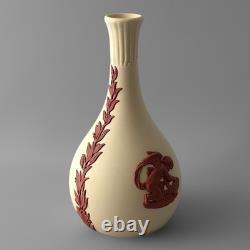 RARE Wedgwood Jasperware Handcrafted Vase in Primrose Yellow and Terracotta RARE Wedgwood Jasperware Handcrafted Vase in Primrose Yellow and Terracotta