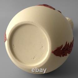 RARE Wedgwood Jasperware Handcrafted Vase in Primrose Yellow and Terracotta