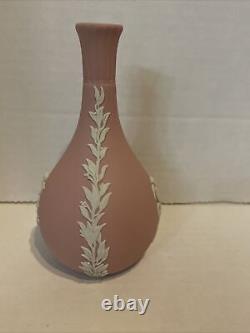 RARE! Wedgwood PINK Jasperware Seasons Bud Vase