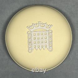 RARE Wedgwood Primrose Jasperware Medium Round Tudor Portcullis Trinket Box