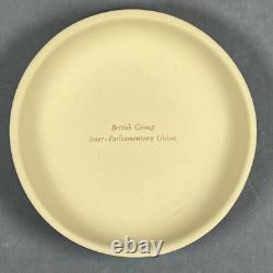 RARE Wedgwood Primrose Jasperware Medium Round Tudor Portcullis Trinket Box