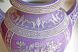 Rare Antique Nippon Wedgwood Vase Moriage Jasperware