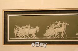 Rare Antique Wedgwood Green Jasper Ware Triumph of Cybele Framed Plaque (c. 1800)