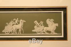 Rare Antique Wedgwood Green Jasperware Triumph of Cybele Framed Plaque (c. 1800)