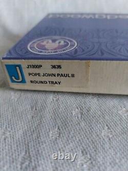 Rare Collectible Vintage Blue Jasper Ware Wedgwood Pope John Paul ll Pin Dish
