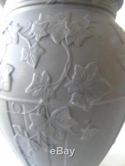 Rare Huge Wedgwood Black Basalt Jasperware Grapevine Centrepiece Vase 12 2.8kg