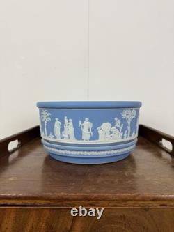 Rare Nineteenth Century Wedgwood Jasperware Jardiniere With Tray, Antique