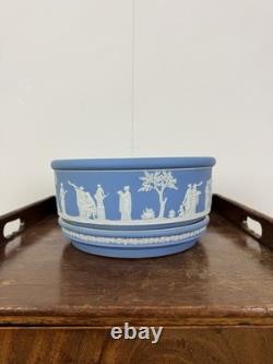 Rare Nineteenth Century Wedgwood Jasperware Jardiniere With Tray, Antique