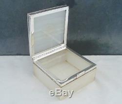 Rare Silver & Onyx Box With Inset Wedgwood Tri Colour Jasper Ware Cameo Ldn 1918
