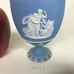 Rare Small 19th century Wedgwood Tricolor Jasperware Urn Blue, Pale Blue White