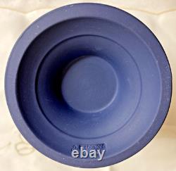 Rare Vintage Wedgwood Jasperware Portland Blue Bountiful Vase 8 Tall