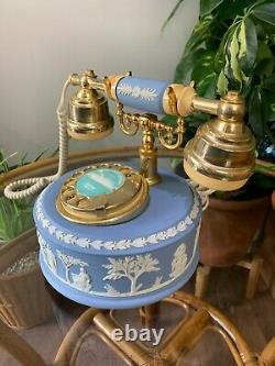 Rare Vintage Wedgwood Jasperware Rotary Phone Telephone Perfect Working Order
