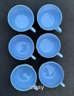 Rare Vintage Wedgwood Tea Set Jasperware Sky Blue & White, 15 pcs, England