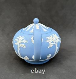 Rare Vintage Wedgwood Tea Set Jasperware Sky Blue glazed inside, 21pcs, England
