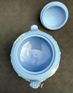 Rare Vintage Wedgwood Tea Set Jasperware Sky Blue glazed inside, 21pcs, England